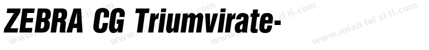 ZEBRA CG Triumvirate字体转换